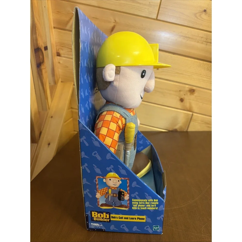 Rare Bob the Builder Talking Action Figure Toy CALL AND LEARN CELL PHONE PLUSH